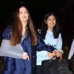 মুম্বাই বিমানবন্দরে  ক্যামেরায় ধরা পড়েছে ঐশ্বরিয়ার হাতের প্লাস্টার। ছবি: সংগৃহীত